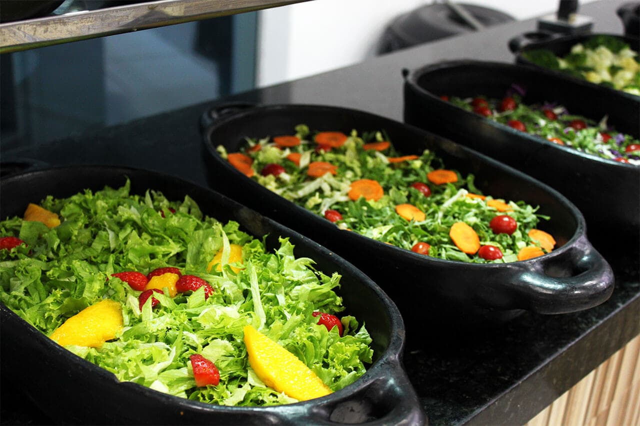 Saladas do almoço